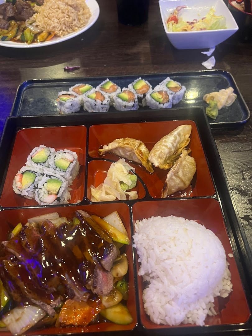 Sushi and a teriyaki bento box at Red Plum