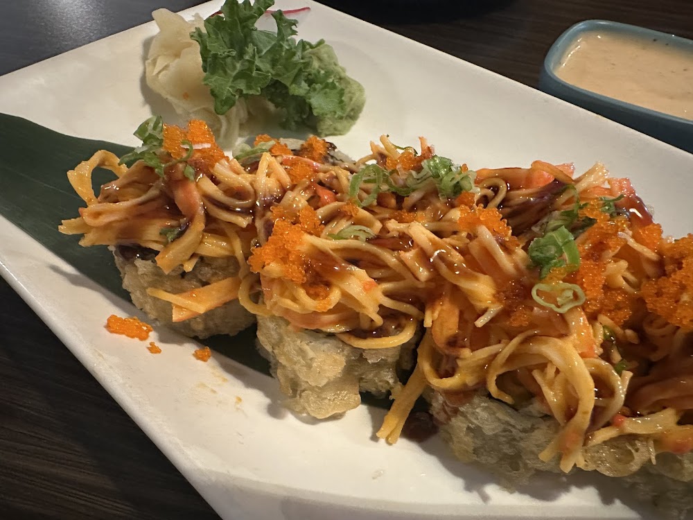 Specialty roll presentation at Red Plum